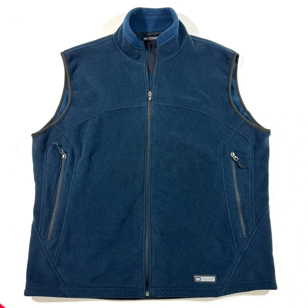 REI Mens Classic Fleece Polartec Best Navy Blue Full